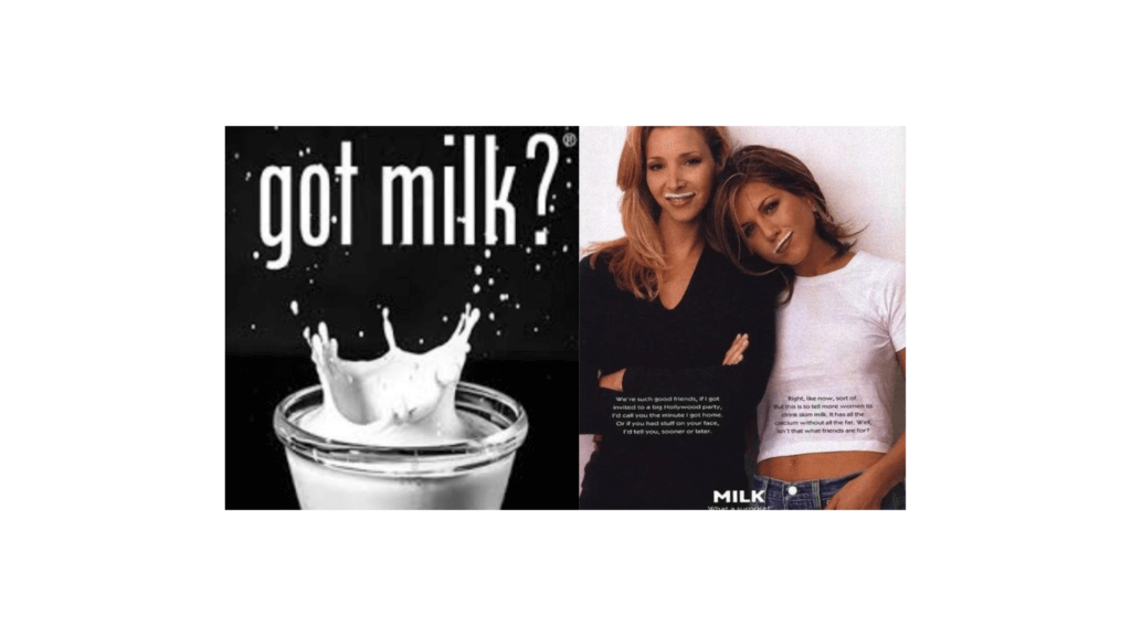 Got Milk? advertisement featuring Jennifer Aniston and Lisa Kudrow