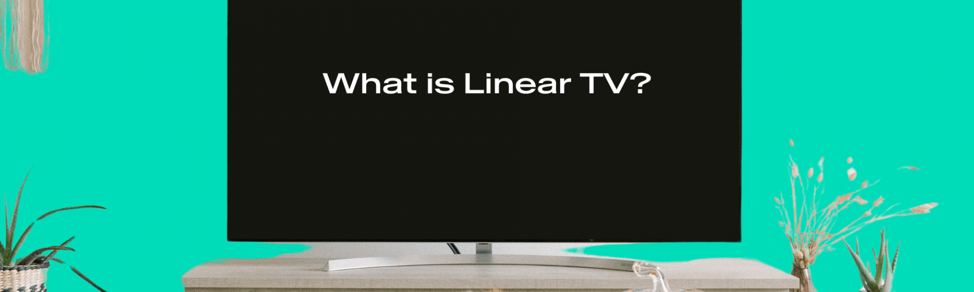 Tv screen that reads "What is Linear TV?"